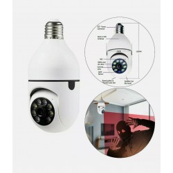 TELECAMERA IP LAMPADINA DA INTERNO 360 GRADI WIRELESS E27 PTZ VIDEOSORVEGLIAN