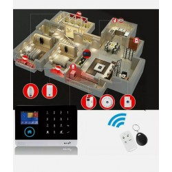 KIT ANTIFURTO CASA COMBINATORE ALLARME GSM+GPRS+WIFI+APP SENZA FILI