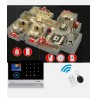 KIT ANTIFURTO CASA COMBINATORE ALLARME GSM+GPRS+WIFI+APP SENZA FILI