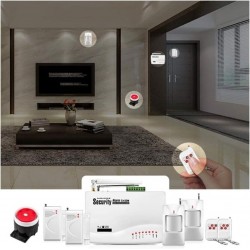 KIT ALLARME CASA SENZA FILI COMPLETO ANTIFURTO WIRELESS GSM CONTROLLO DA REMOTO