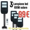 SUPER PROMOZIONE 3 LAMPIONI LED 100W A SOLI 99€ CON STAFFA INCLUSA