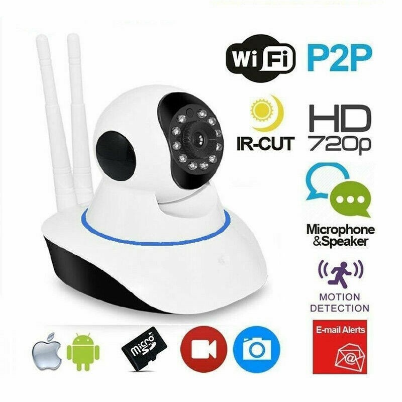 TELECAMERA IP CAM WIRELESS MOTORIZZATA NUOVO MODELLO WI-FI  ANTENNE 1080P