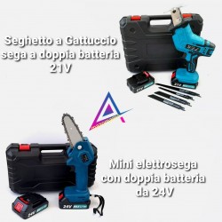 KIT ELETTROSEGA PIU' SEGHETTO A GATTUCCIO CON 4 BATTERIE INTERCAMBIABILI PREZZO OFFERTA A SOLI 139€