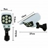 KIT DI 4 TELECAMERA FINTA PANNELLO SOLARE CON SENSORE DI MOVIMENTO 77 LED FARETTO LUCE